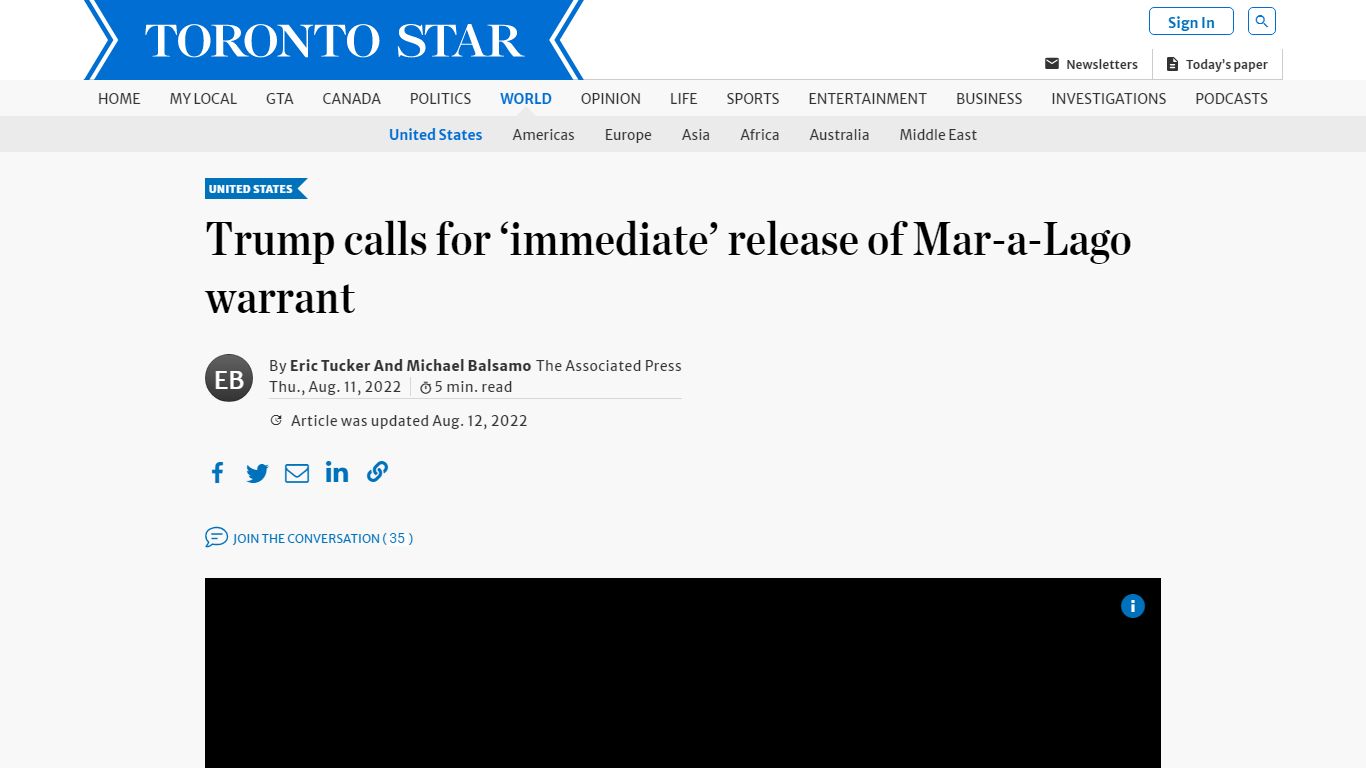 Trump calls for ‘immediate’ release of Mar-a-Lago warrant